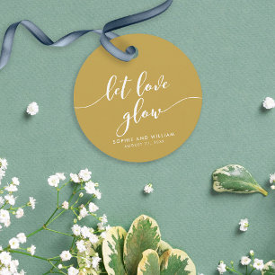 Relax Script Laat Liefde Stralen Bewerkbare Kleur Bedankjes Labels