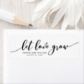 Relax Script Let Love Grow Wedding Favor Étiquette (En situation)