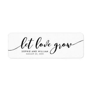 Relax Script Let Love Grow Wedding Favor Étiquette