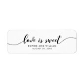 Relax Script Love is Sweet Wedding Favor Étiquette (Devant)