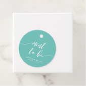Relax Script Mint om bewerkbare Kleur Bruiloft Bedankjes Labels (In situ)