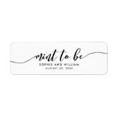 Relax Script Mint to Be Wedding Favor Étiquette (Devant)