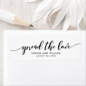 Relax Script Spread the Love Wedding Favor Label (Insitu)
