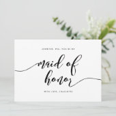 Relax Script Wil je mijn Maid of Honor zijn? Kaart (Staand voorkant)