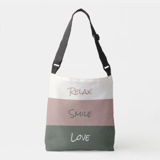 Relax Smile Love Cross Body Canvas tas