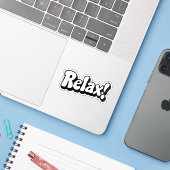 'Relax ! ' Sticker de conception (Ordinateur portable avec iPhone)