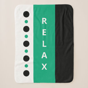 Relax stippen strepen zwart groen sherpa deken