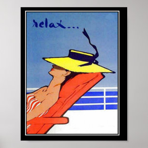 Relax Travel Poster vintage