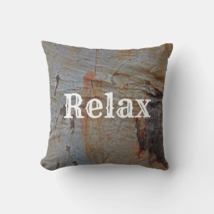 Relax Woodgrain Tree Bark Foto Brown Rustic Kussen
