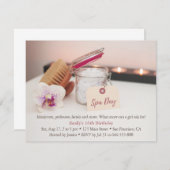 Relaxant Filles Spas Invitations de fête d'anniver (Devant / Derrière)