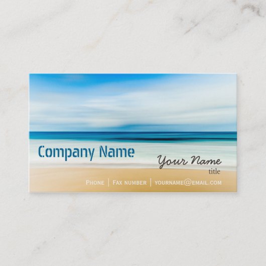 Relaxatie Beach Elegant Spa Reisvakantie Visitekaartje (Voorkant)