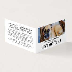 Relaxed Dog, Pet Service Gedetailleerd Visitekaartjes