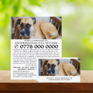 Relaxed Dog, Pet Sitting Service Adverteren Flyer