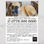 Relaxed Dog, Pet Sitting Service Adverteren Flyer (Voorkant)