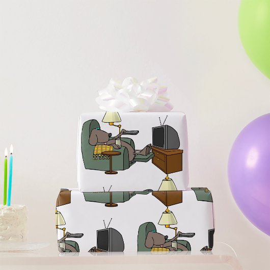 Relaxed Dog Tv bekijken Cadeaupapier