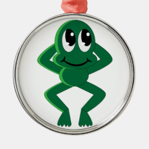 RELAXED FROG METALEN ORNAMENT