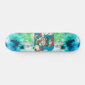Relaxed Street Retro Cat | grappig Skateboard (Horizontaal)