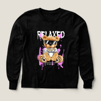 "RELAXED" Streetwear Bear Long-Sleeve T-Shirt