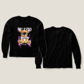 "RELAXED" Streetwear Bear Long-Sleeve T-Shirt (Motif recto et verso)