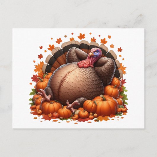 Relaxed Thanksgiving Turkey Lounging Briefkaart (Voorkant)