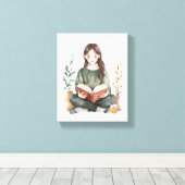 Relaxen Meisje Baas Canvas Afdruk (Insitu (Houten vloer))