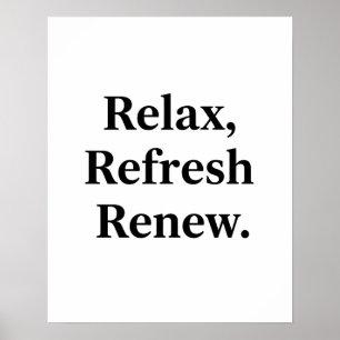 Relaxer Rafraîchir Renouveler Art Mural de Salle d