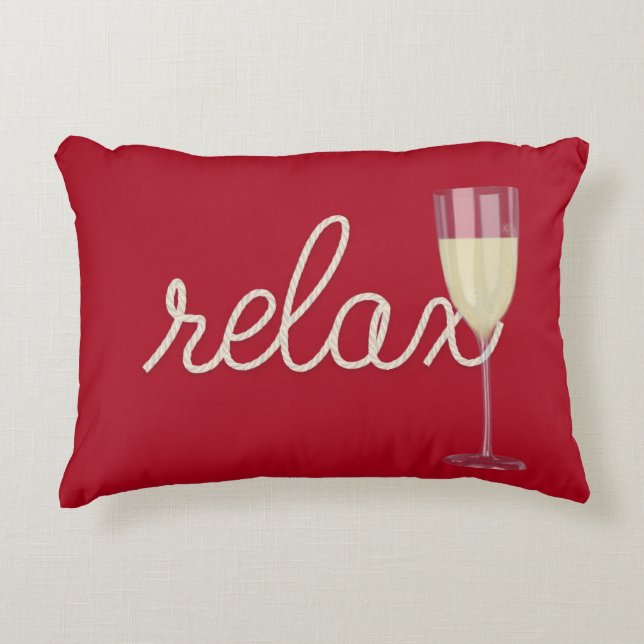RELAXER Texte Coussin d'accentuation de corde naut (Devant)