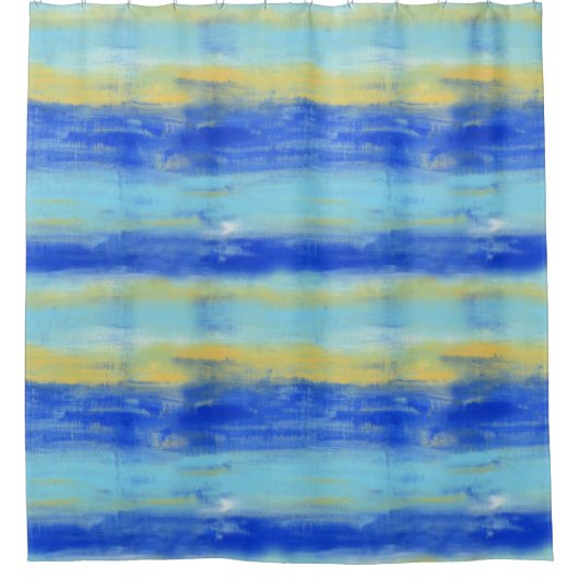 Relaxing Beach Aqua Turquiose Nautical Douchegordijn (Voorkant)