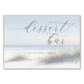 Relaxing Blue Beach Dessert Bar Sign Kaart (Achterkant)