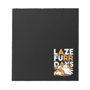 Relaxing Cat Art - 'Laze Furr Days' voor kattenlie Notitieblok