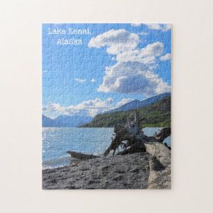 Relaxing Day Driftwood Beach Lake Kenai, Alaska Legpuzzel