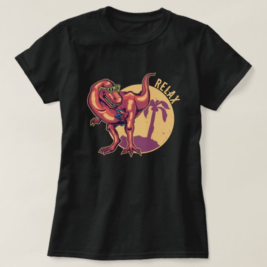 Relaxing Dinosaur T-shirt (Design voorkant)