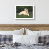 Relaxing Dog Canvas Afdruk (Insitu (Slaapkamer))
