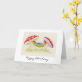 Relaxing Gnome Verjaardag Kaart (Gele Bloem)