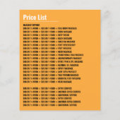 Relaxing Massage, massagetherapie, massageparlor Flyer (Achterkant)