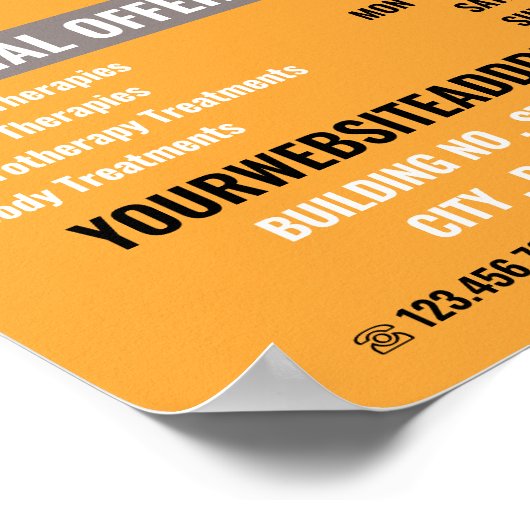 Relaxing Massage, massagetherapie, massageparlor Poster (Hoek)