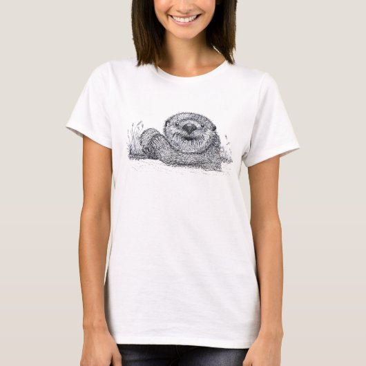 Relaxing Otter T-shirt (Voorkant)