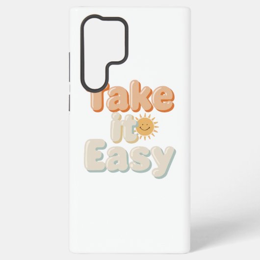Relaxing "Take It Easy" with Smiling Sun Samsung Galaxy Hoesje (Achterkant)