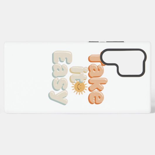 Relaxing "Take It Easy" with Smiling Sun Samsung Galaxy Hoesje (Achterkant horizontaal)