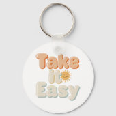 Relaxing "Take It Easy" with Smiling Sun Sleutelhanger (Voorkant)