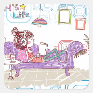 Relaxing Vierkante Sticker