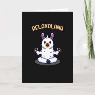 Relaxolama Funny Llama Meditation Alpaca Yoga Kaart