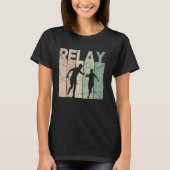 Relay Relay Race Retro Relay Hardlopen T-shirt (Voorkant)