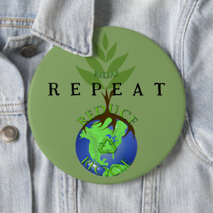 Releaf Reduce Recycle Ronde Button 6,0 Cm