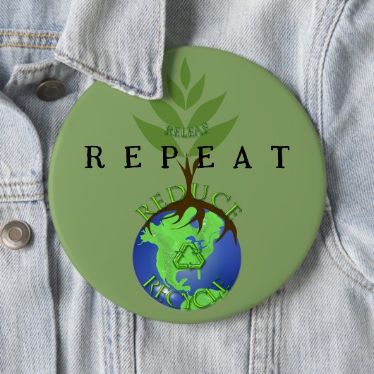 Releaf Reduce Recycle Ronde Button 6,0 Cm (In situ)