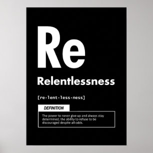 Relentless - element van succes - Motivatie Poster