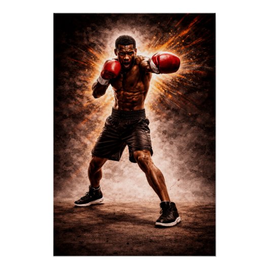 Relentless Force – Boxing Power Poster (Devant)
