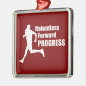 Relentless Forward Progress Running Metalen Ornament (Links)