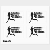 Relentless Forward Progress Running Rechthoekige Sticker (Vel)