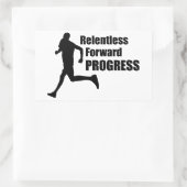 Relentless Forward Progress Running Rechthoekige Sticker (Tas)